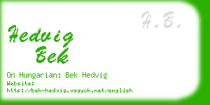 hedvig bek business card